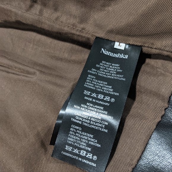 Nanushka Black Vegan Leather Hide Jacket - Picture 5 of 7